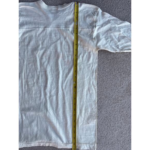 Vintage ‘88 MLB Cincinnati Reds Velva Sheen USA Made Single Stitched S Beige 3/4 - Picture 7 of 8